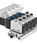 4V210-08 AC220V Pneumatic Solenoid Valve 5 Way 2 Position PT1/4 with base muffler and quick fittings