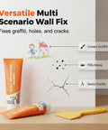 All In One Drywall Repair Kit With Scraper And Quick Drying Paste For Easy Hole And Crack Repair No Mess Wall Patch Set For DIY Home Improvement