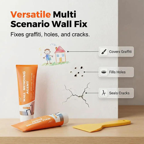 All In One Drywall Repair Kit With Scraper And Quick Drying Paste For Easy Hole And Crack Repair No Mess Wall Patch Set For DIY Home Improvement