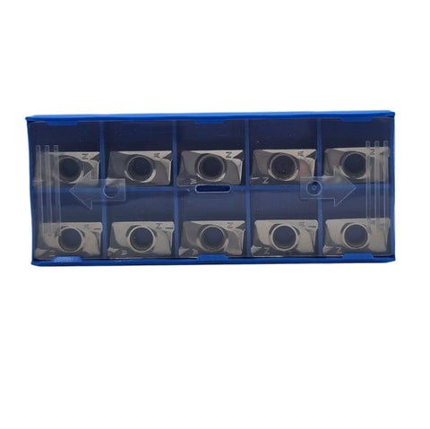 Replacement Carbide Inserts CB160408 APKT160408-PM YBG202 in blue case, set of 10 for aluminum machining