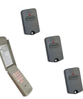 Remote Plus Universal Garage Door Opener Wireless Keypad For Easy Entry displayed with three black remote devices