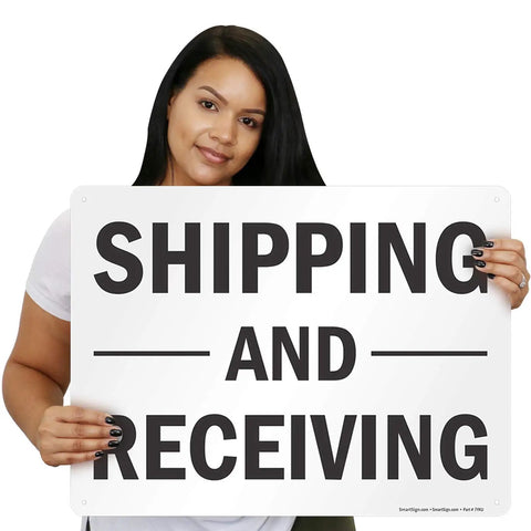 Shipping And Receiving Sign 18 By 24 Inch Aluminum Built Tough Weatherproof Warehouse Sign With Rounded Corners And Burr Free Edges For Safe Loading Dock Ops