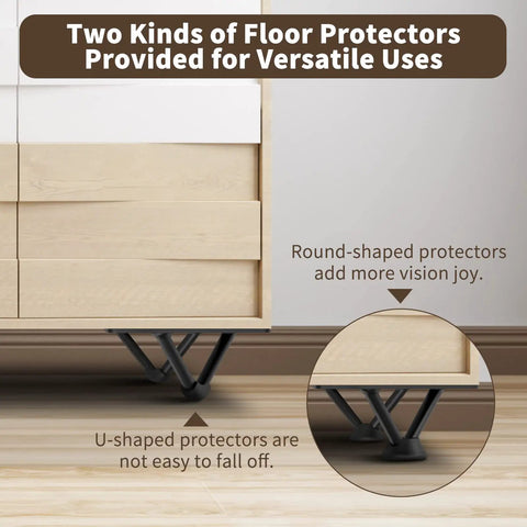 Heavy Duty Hairpin Legs For Furniture Set Of 4 Black Metal 2 Inch 800 Lb Capacity With Rubber Floor Protectors on dresser