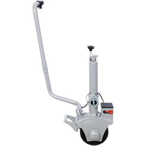 Heavy Duty Electric Trailer Dolly With 5000 Lbs Towing Capacity And One Inch Ball For Boat Rvs, front view showing handle and wheel.