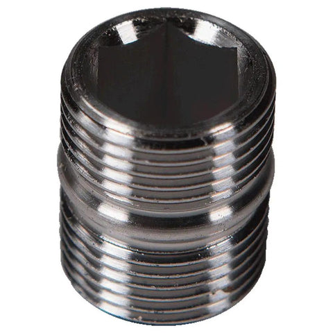 Close-up of threaded metal coupler from Thermal Bypass Valve Upgrade For 2013 To Current 6.7L Cummins Diesel Built To Beef Up Transmission Cooling