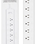 Six Outlet Smart Power Strip With Usb C Charging, Alexa Enabled Wifi Extension Cord, Plug And Play Switches, Slick Home Automation Gear For Everyday Use with three USB ports.
