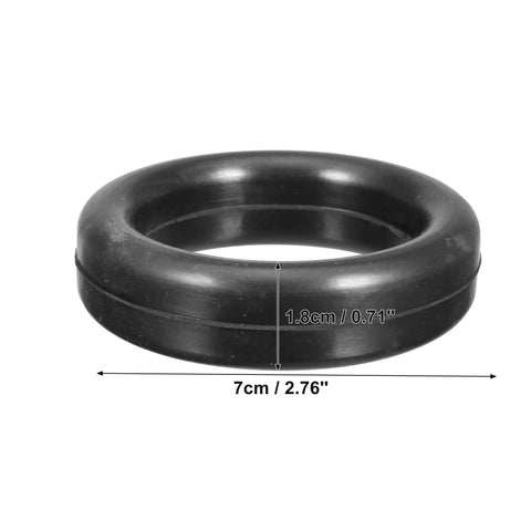 Heavy Duty Universal Muffler Silencer Hanger Bushings Kit With Rubber Mount Brackets For Tail Pipe Support And Car Exhaust Insulator O-Ring Design Fits Most Rides Perfectly, black rubber ring, 7cm x 1.8cm