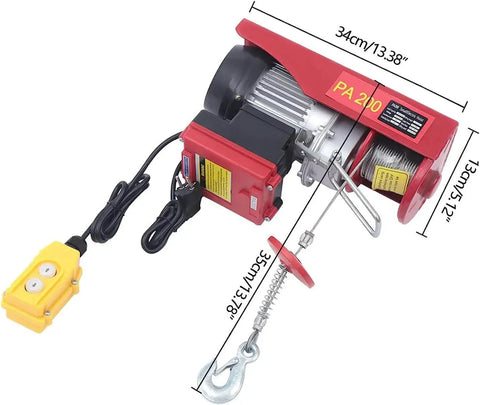 Heavy Duty Electric Lifting Hoist With Wireless Remote Control Supports Up To 400 Kilos And Dual Mode Speed Or Power for garage projects.