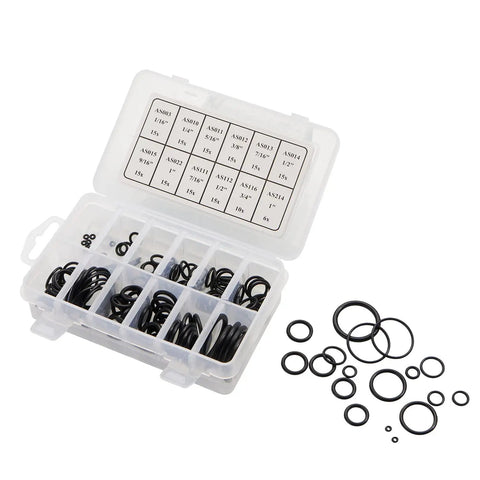 Scuba O Ring Kit 12 Sizes NBR90 Nitrile Seals For Dive Hoses Tanks And Gear Oil Resistant Rubber O Rings with organized box