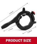 Universal Motorcycle Throttle Cruise Control And Motor Assist With Anti Slip Accelerator Clamp Durable Abs Twist Grip size measurement in matte black