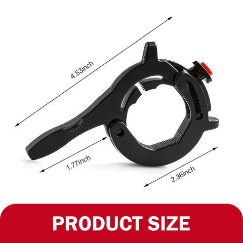 Universal Motorcycle Throttle Cruise Control And Motor Assist With Anti Slip Accelerator Clamp Durable Abs Twist Grip size measurement in matte black