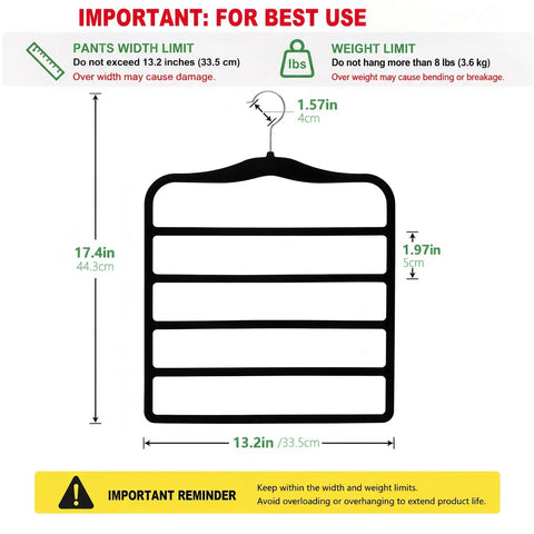 Space Saving Pants Hangers 3 Pack Velvet Multi Leg Jeans Rack For Closet Organizers Heavy Duty Abs Non Slip Bar Clutch Wardrobe Game Changer Hella Smart Storage Hero
