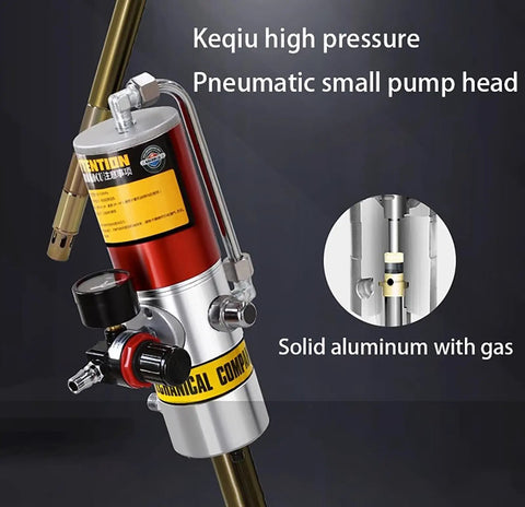 Heavy Duty Pneumatic Grease Pump Air Powered Drum Filler Built Tough With Fifty To One Pressure Ratio Point Eight Five Liter Flow Sixteen Foot Blast Proof Hose And Three Sixty Degree Rotating Nozzle For Professional And Weekend Wrenching