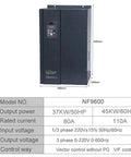 Beefed Up Heavy Duty Variable Frequency Drive Inverter For Motor Speed Control And Pumps Industrial Grade Quality 30 KW 40 HP 220V 1 To 3 Phase Input To 3 Phase Output 50 60 Hz black VFD cabinet, 645mm tall