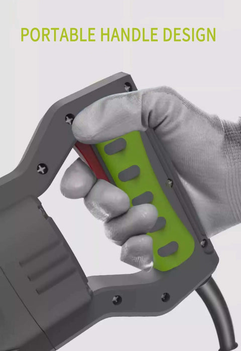 Close-up of portable handle design on Heavy Duty 2000W Electric Hole Puncher With 20 Ton Capacity And 5 Dies.