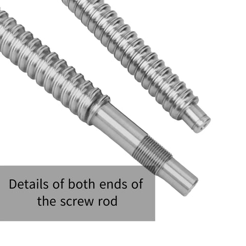Beefy Ball Screw SFU1605 300mm Length 16mm Diameter 5mm Pitch With Nut For DIY CNC Routers Lathes Mills And Automated Machines ends