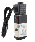 DC12V Three Port Two Position Solenoid Valve Model 3V310 10 With Three Eighths Inch PT Outlet Normally Closed Aluminum Body