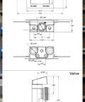 Product specifications for Washing Machine Outlet Box Dual Drain With One-Half Inch Push-Fit Valves ABS One-Piece Washer Box
