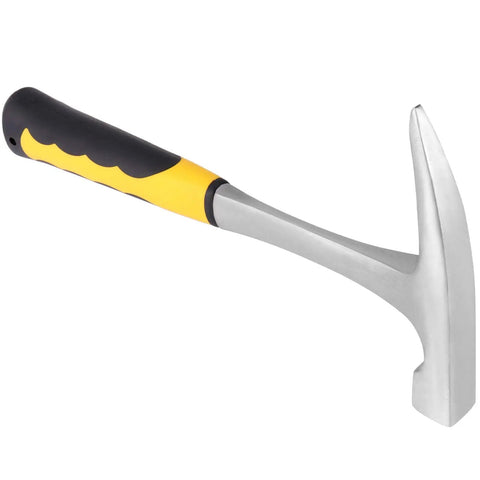 32oz Rock Pick Hammer With 12 Inch Carbon Steel Chipping Hammer Skid Handle Polished Tip Geologist Hammer For Mining Prospecting And Camping Beefy Strength Rust Resistant Anti Slip Grip Tool For Demanding Jobs