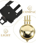 Wall Clock Pendulum Replacement 5.51 X 2.28 X 1.18 Inch Mechanical Clock Part, compact and lightweight, gold and black design