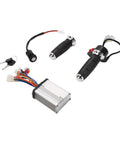 350W Brushless Motor Controller Kit with anti slip throttle grip and ignition key switch lock for electric bikes, scooters, and tricycles
