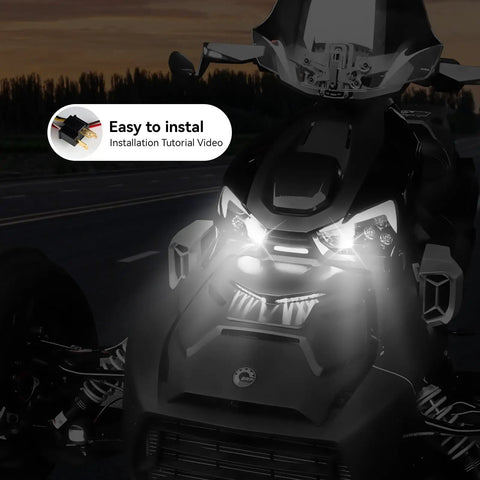 Dope Dual LED Headlights With Turn Signals For CanAm Ryker 600 900 Sport Rally All Models High Low Beams DRL