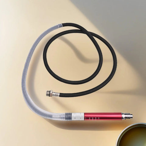 Top Shelf Pneumatic Pencil Die Grinder Set With High RPM Air Powered Metal Engracing And Grinding Pen, featuring a flexible air hose.