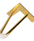 Solid As A Rock Premium Gold Hairpin Desk Legs 4 Pack Heavy Duty Steel Furniture Feet Replacement For Couches Side Tables And Cabinets 250mm Tall No Sweat Install shiny gold hairpin leg with rubber pad