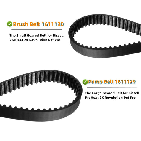 Replacement Belt Set For ProHeat 2X Revolution Pet Pro Carpet Cleaner Series That Fits 1986 1964 2007 And Deluxe Pet Pro Plus Models