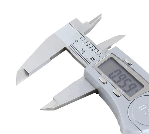 Digital Caliper 0 To 6 Inches 0 To 150 Millimeters With 0.0005 Inch 0.01 Millimeter Resolution Large LCD IP54 Water Resistant No Nonsense Tough Tool For Pros 4 Way Inside Outside Depth And Step Measurements Made With Hardened Stainless Steel