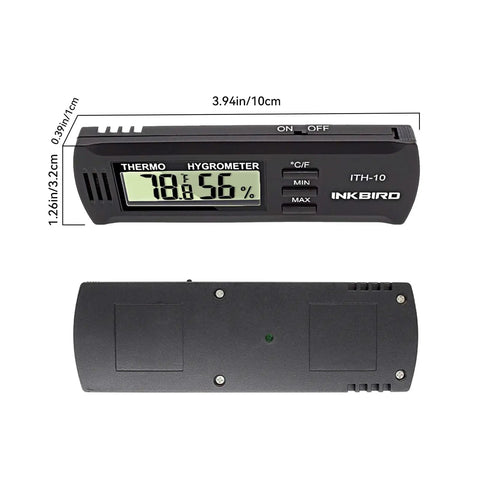 Portable Digital Thermometer And Hygrometer For Guitar Case And Ukulele Storage Easy Read Temperature And Humidity Monitor With Max Min Readouts Fahrenheit Or Celsius Multipurpose For Home Office Greenhouse