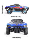 Side and front view of 1 To 10 Scale Nitro RC Truck 4WD Off Road Beast For Adults Two Speed Remote Control Car With Methanol Fuel Power.