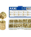 Brass Knurled Threaded Insert Nuts Kit Female Inserts Set For Wood Plastic And Metal Pro Grade DIY Friendly Assortment M2 M2.5 M3 200 Pieces Easy Fit And Durable