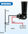 Wiring diagram for Two Pack Automatic Outdoor Light Sensor Switches With Photoelectric Control For Dusk Till Dawn Exterior Lighting