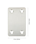 12 Pack Stainless Steel Straight Corner Brackets For Wardrobes And Cabinets Flat Brace Plates with four screw holes