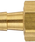 Brass Dixon Valve BN151 hose fitting, male insert with 1/8 in NPTF threads and 3/16 in hose ID barbed, side view