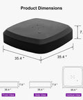 Offset Patio Umbrella Base With Wheels For Cantilever Umbrellas, Sand Or Water Fill, Square 35.4 By 35.4 By 7.9 Inches dimensions.