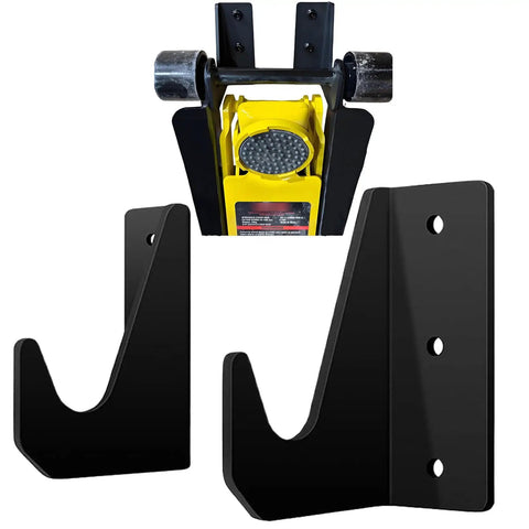 Wall Mount Floor Jack Stand Rack Organizer For Car Hydraulic Trolley Jacks Storage Brackets with black heavy-duty steel design