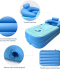 Inflatable Bathtub For Adults Freestanding Portable Foldable Spa Tub With Air Pump Perfect For Hot Soak Or Ice Bath