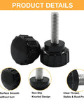 10Pcs M4 X 15Mm Knurled Thumb Screws Set Black Galvanized Iron Clamping Knobs with Non-Slip Design for CNC Machines