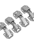 Stainless Steel Hydraulic Cabinet Door Hinges With Soft Close Dampers, 4 Pack, Eight Mounting Holes, Damper Buffer