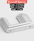 Rock Solid Stainless Steel Caster Positioning Kit For Commercial Kitchen Equipment Low Profile Floor Mount Wheel Rest With Anchor Bolts Fits Up To Six Inch Casters Set Of Two, stainless steel floor mount with dimensions shown.