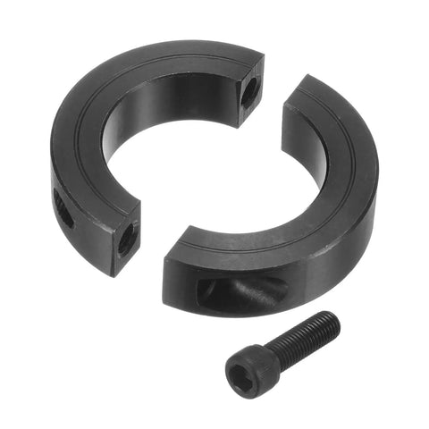 4 Pack Double Split Clamp On Shaft Collar For One And A Half Inch Shaft, Two Piece Clamping Collar, Grade 45 Steel With Black Oxide