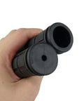 Hand holding 2 Pairs Mushroom Bicycle Handlebar Grips For BMX MTB Road And Mountain Bikes Soft Rubber Comfort 120Mm Length Black