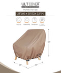 Waterproof Patio Chair Cover 2 Pack for Outdoor Lounge Deep Seat Chairs Up To 28W X 30D X 32H Inches, Heavy Duty 600D Polyester With Vent