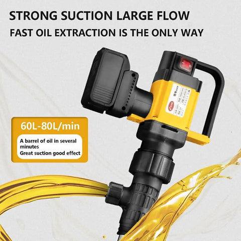 Heavy Duty Electric Fuel Transfer Pump For Diesel, Automatic Rechargeable Oil Pump With 19.8V Lithium Batteries, Portable Nozzle Hoses For Quick Liquid Transfer, Cordless Design, Battery Powered
