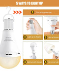 Five methods to activate Emergency Rechargeable Light Bulbs Six Pack For Power Outages A21 9W 60W Equiv Battery Operated Bulbs