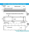 Heavy Duty Beefed Up 140mm Wide Linear Guide Platform With 180kg Load For CNC Machines, SFU2005/2010 XYZ Axis, 4 EGH20CA Carriages, Fully Enclosed Ball Screw Rail, 800mm Version, Bracket Included dimension drawing