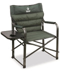 XL Comfort Padded Director's Camp Chair For Camping, Fishing, Beach And Poolside Hangouts, 400-Pound Capacity, Green, side view