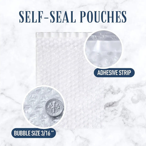 Self Seal Bubble Pouches 7.5x8 Inch 50 Pack Cushioning Bags For Moving And Shipping Fragile Items Pro Grade Bubble Wrap